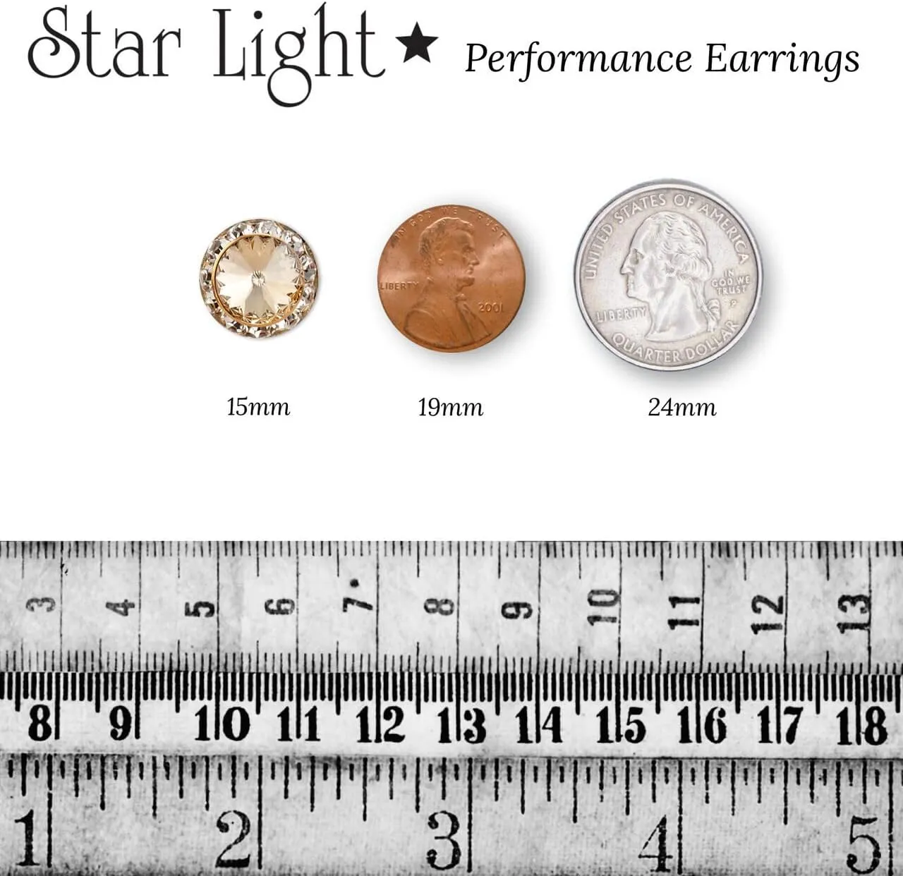 | Colorful Rhinestone Clip On Earrings for Dance, Pageant, Prom, Performance, Wedding, or Special Event