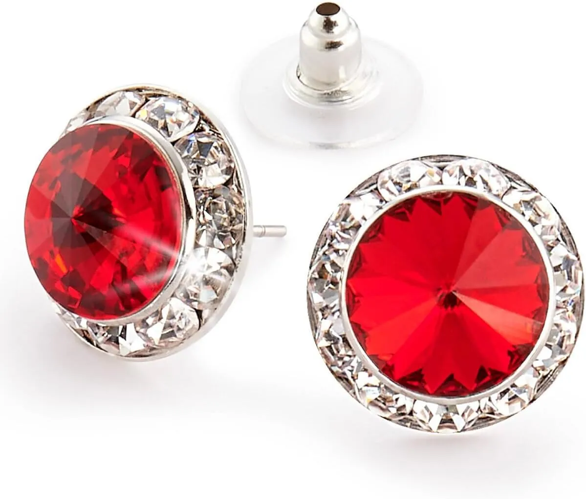 | Colorful Rhinestone Pierced Earrings for Dance, Pageant, Prom, Performance, Wedding or Special Event