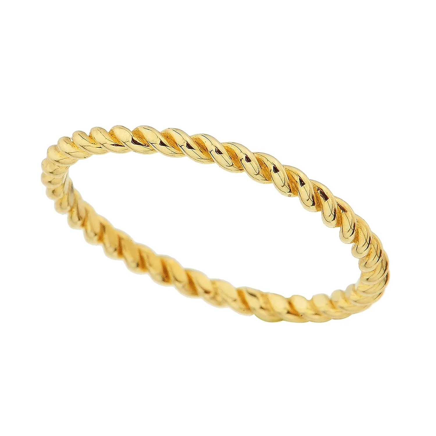 14K Real Solid Gold Rope Ring Simple Dainty For Women, Twisted Rope Rings, Christmas Birthday Gift