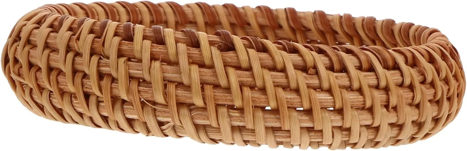 1Pc Handmade Rattan Bracelet for Women Lightweight Woven Bangle Chic Style present for Beach Holidays Retro Design Occasion