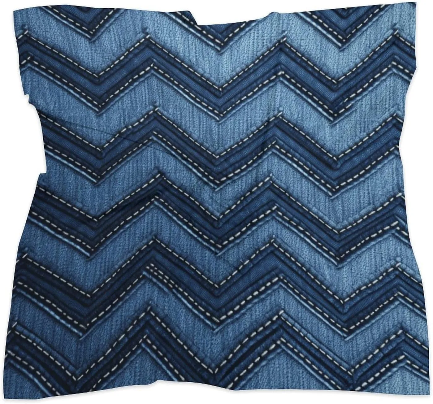 25" Silk Scarf Lightweight Satin Gradient Blue Denim Head Scarf Fashion Neck Head Scarves Headband Silk Scarves for Women Men Boho Hair Wrap Kerchief Hair Bandanas Square Neckerchief