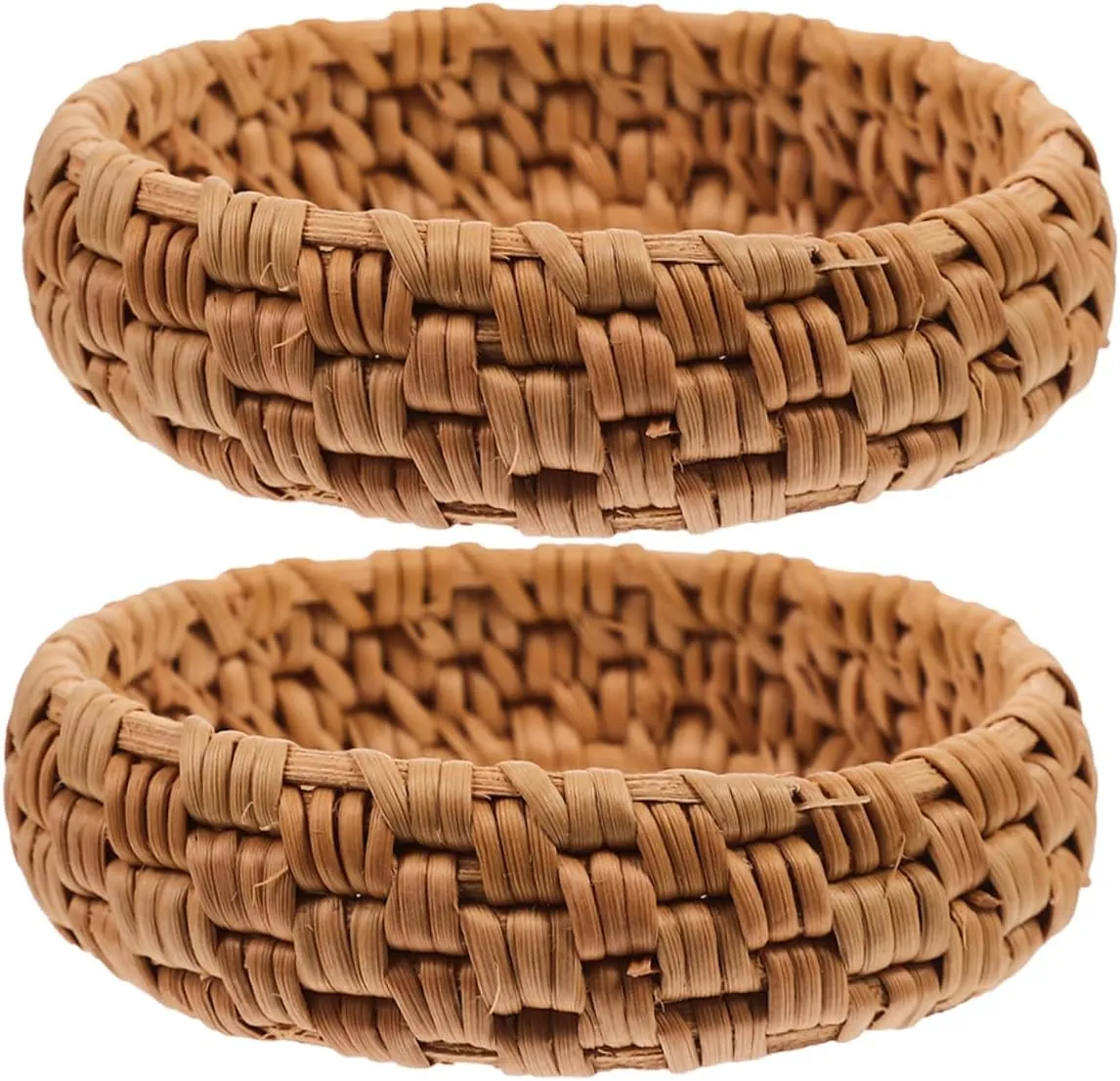 2Pcs Handmade Lightweight Wooden Braided Wristband Retro Ethnic Rattan Bangle for Women Versatile Summer Statement Jewelry Craftsmanship and Durable Design