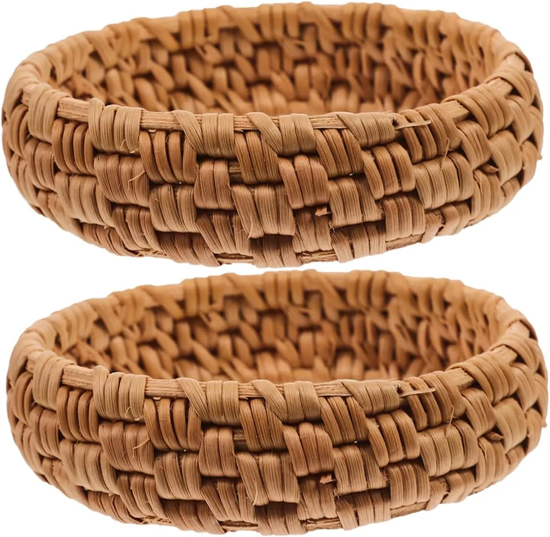 2pcs Vintage Rattan Woven Bracelets Handmade Braided Jewelry for Summer Parties Daily Wear Ethnic Elegance with Lightweight Design for Any Occasion