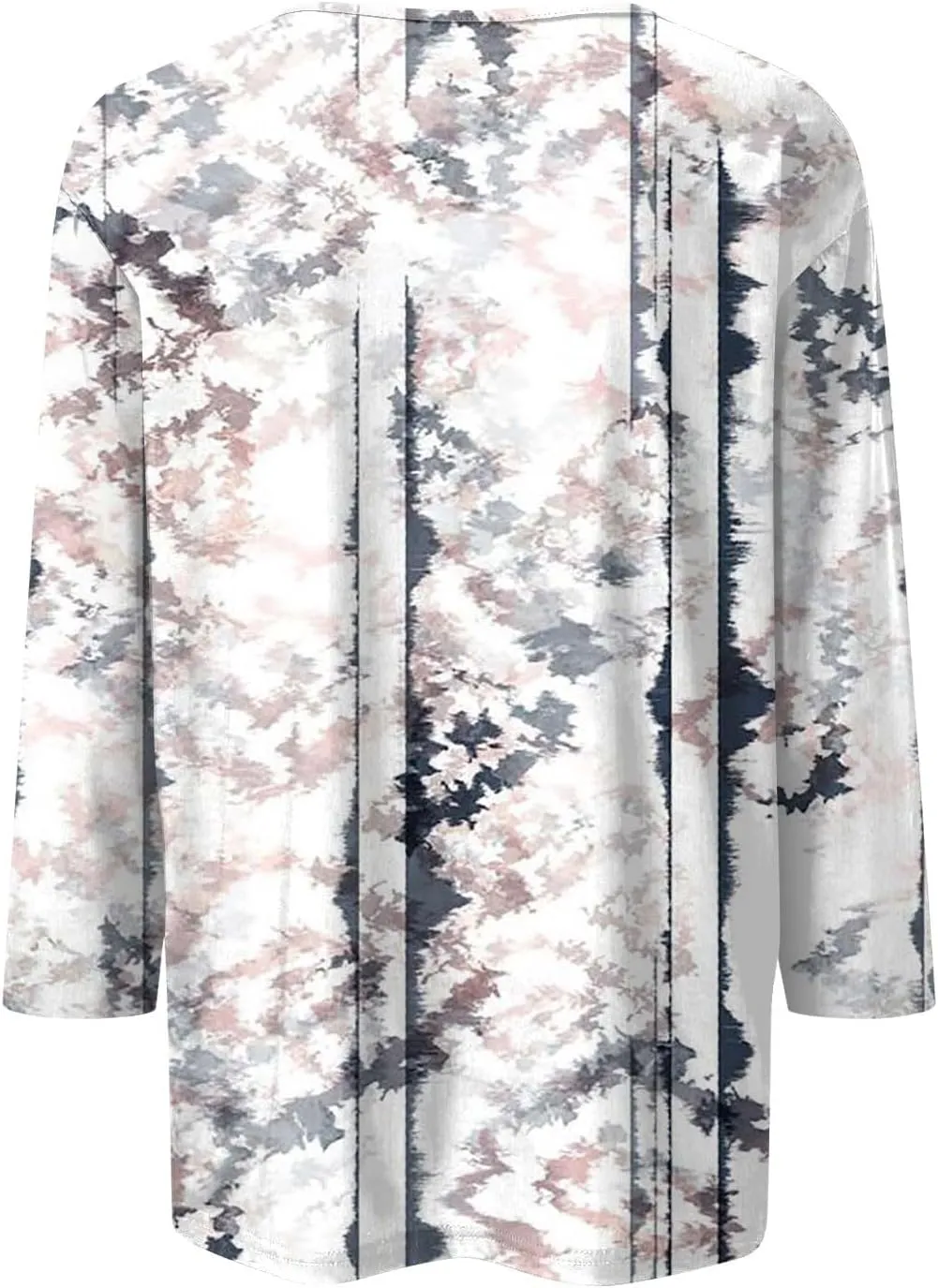 3/4 Length Sleeve Womens Tops Plus Size Crewneck Floral Graphic Shirts Three Quarter Loose Casual Dressy Blouses