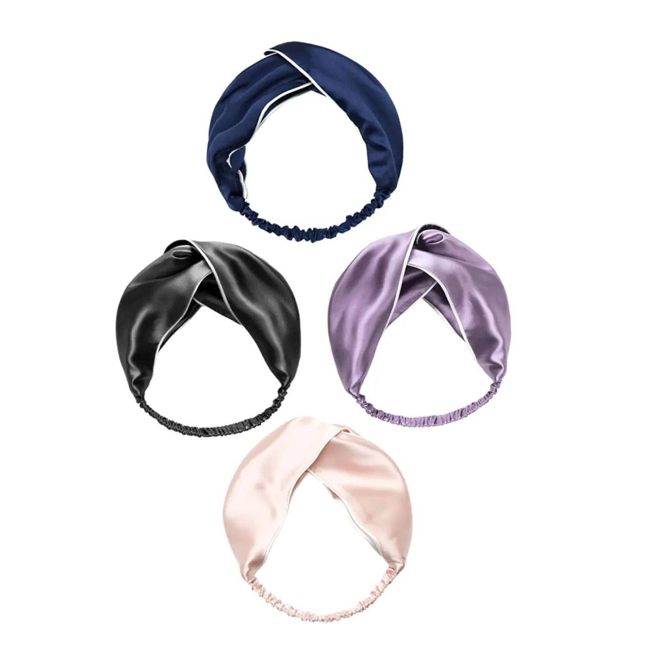 4Pcs Cross Knot Headbands for Women Elastic Shower Sports Hairbands Soft Material for Yoga Aerobics Makeup Daily Wear