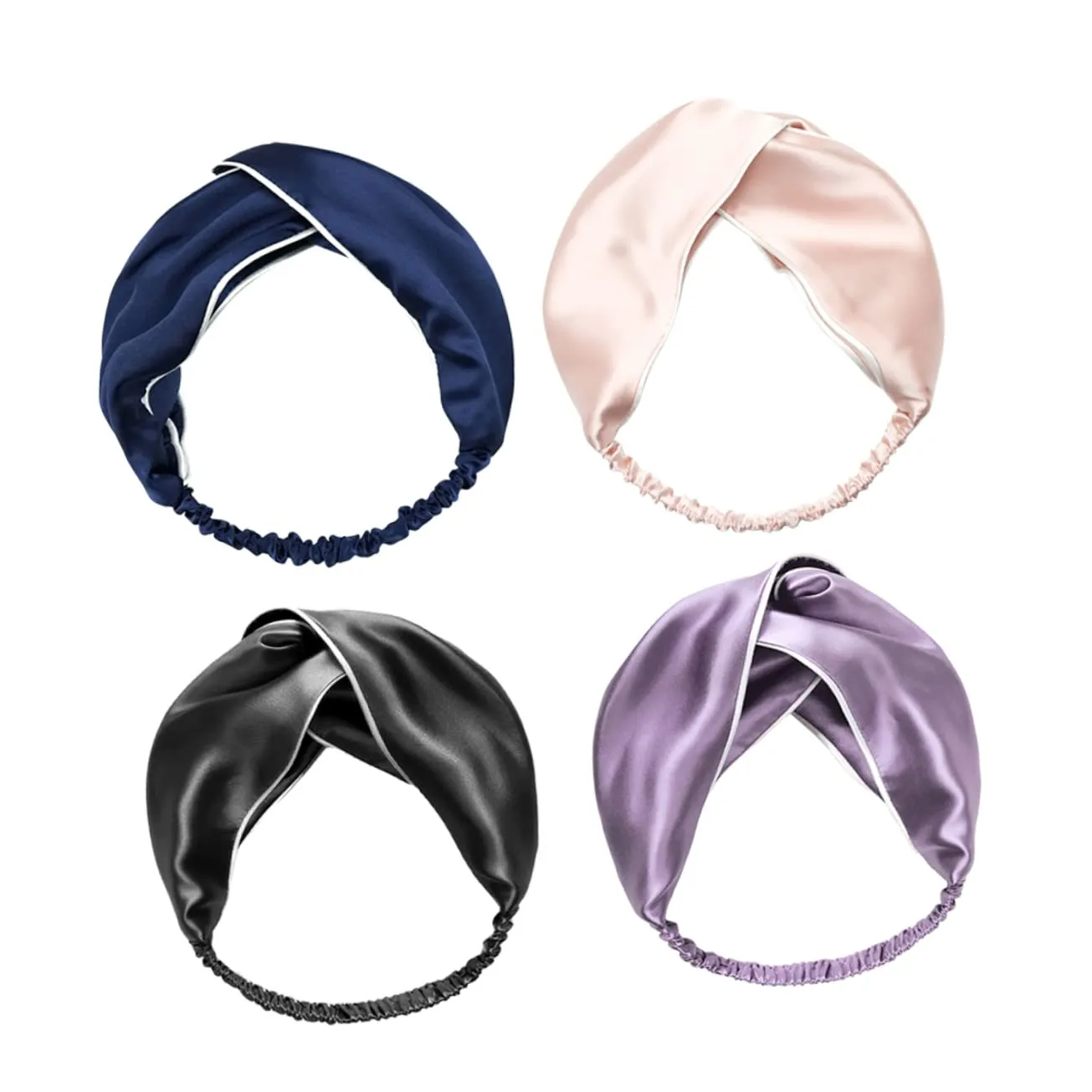 4Pcs Twisted Headbands for Women Multi Use Elastic Hairbands for Face Wash Spa Yoga and Daily Wear Random Colors Included