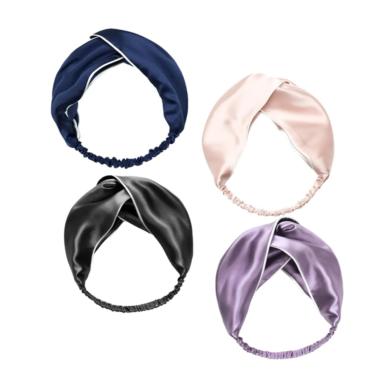 4Pcs Women Headbands Elastic Cross Knot Hairbands for Face Washing Exercise Yoga and Daily Wear Smooth Stretchy for Ponytail Curly Hair