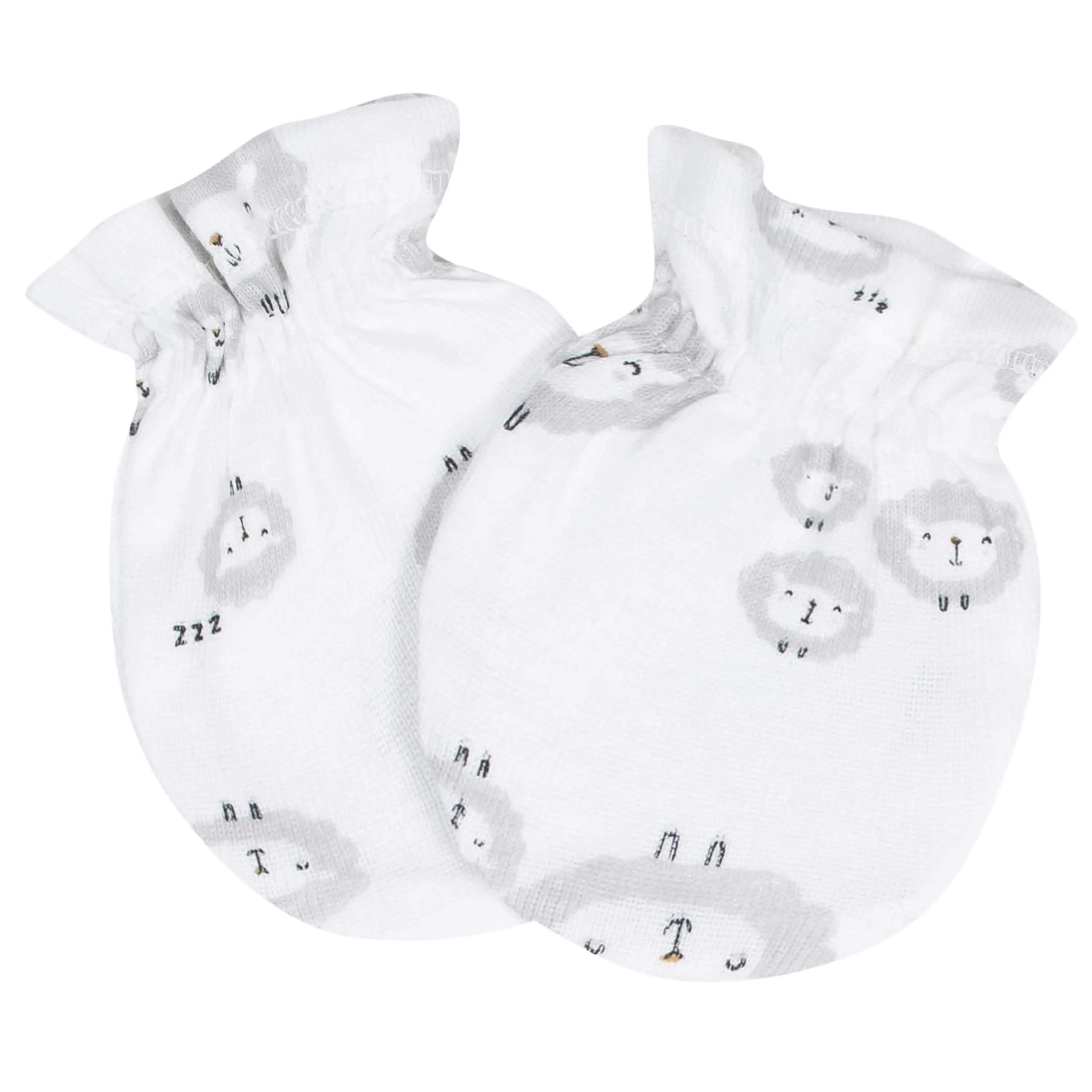 8-Piece Baby Neutral Sheep Caps & Mittens Set