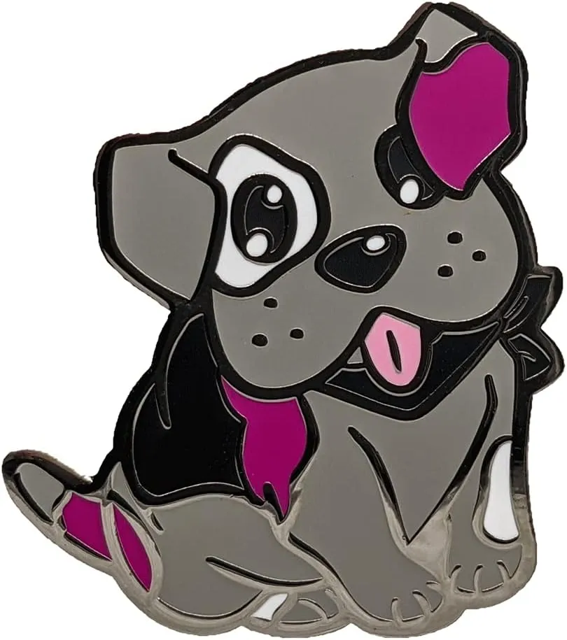 Ace Pride Puppy Dog Hard Enamel Pin in Asexual Gray Ace Demisexual LGBT  Flag Colors | Subtle Pride Jewelry