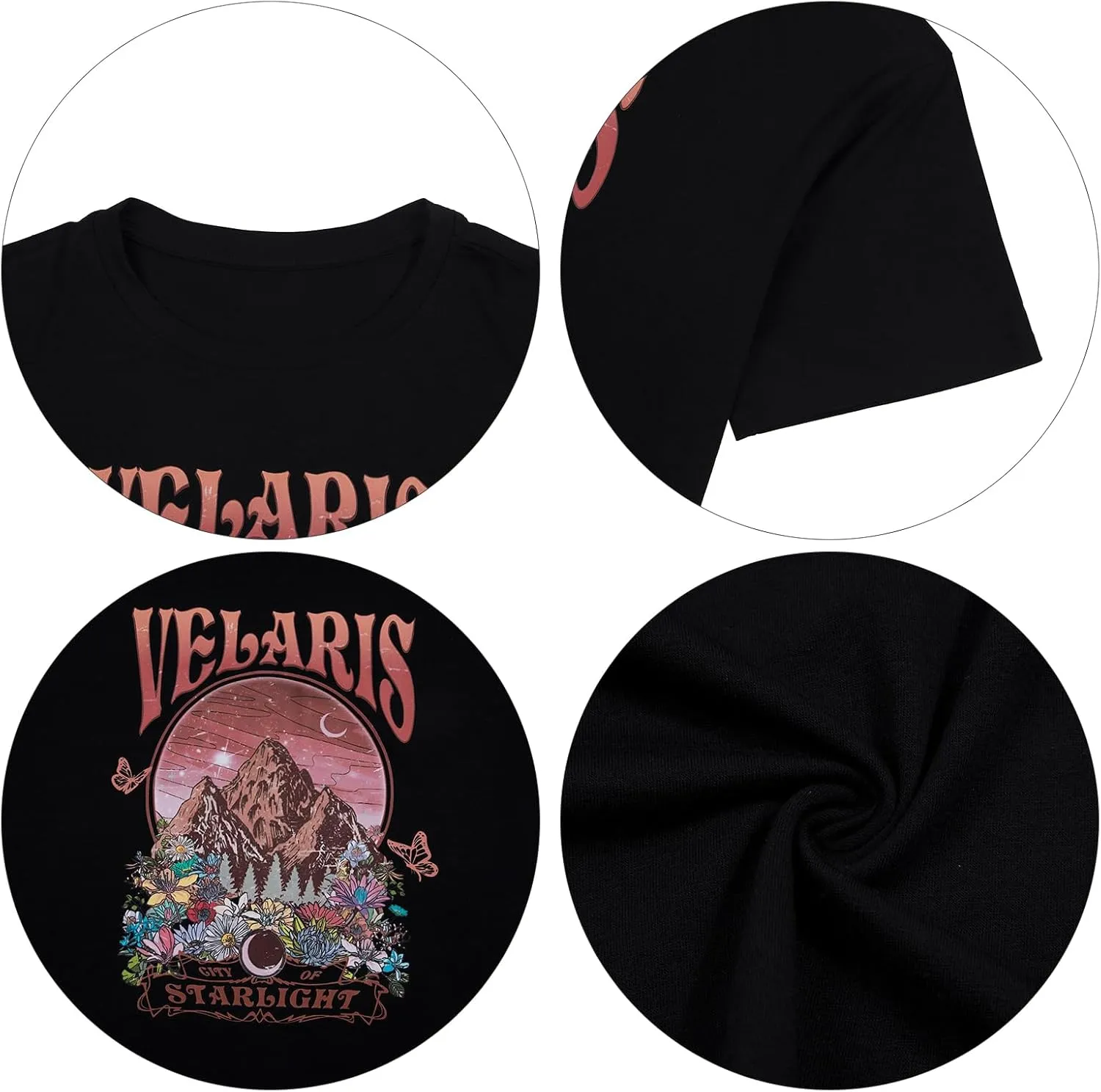 Acotar Velaris Shirts Women Oversized City of Starlight Shirt Book Fan Gift Casual Short Sleeve Tee