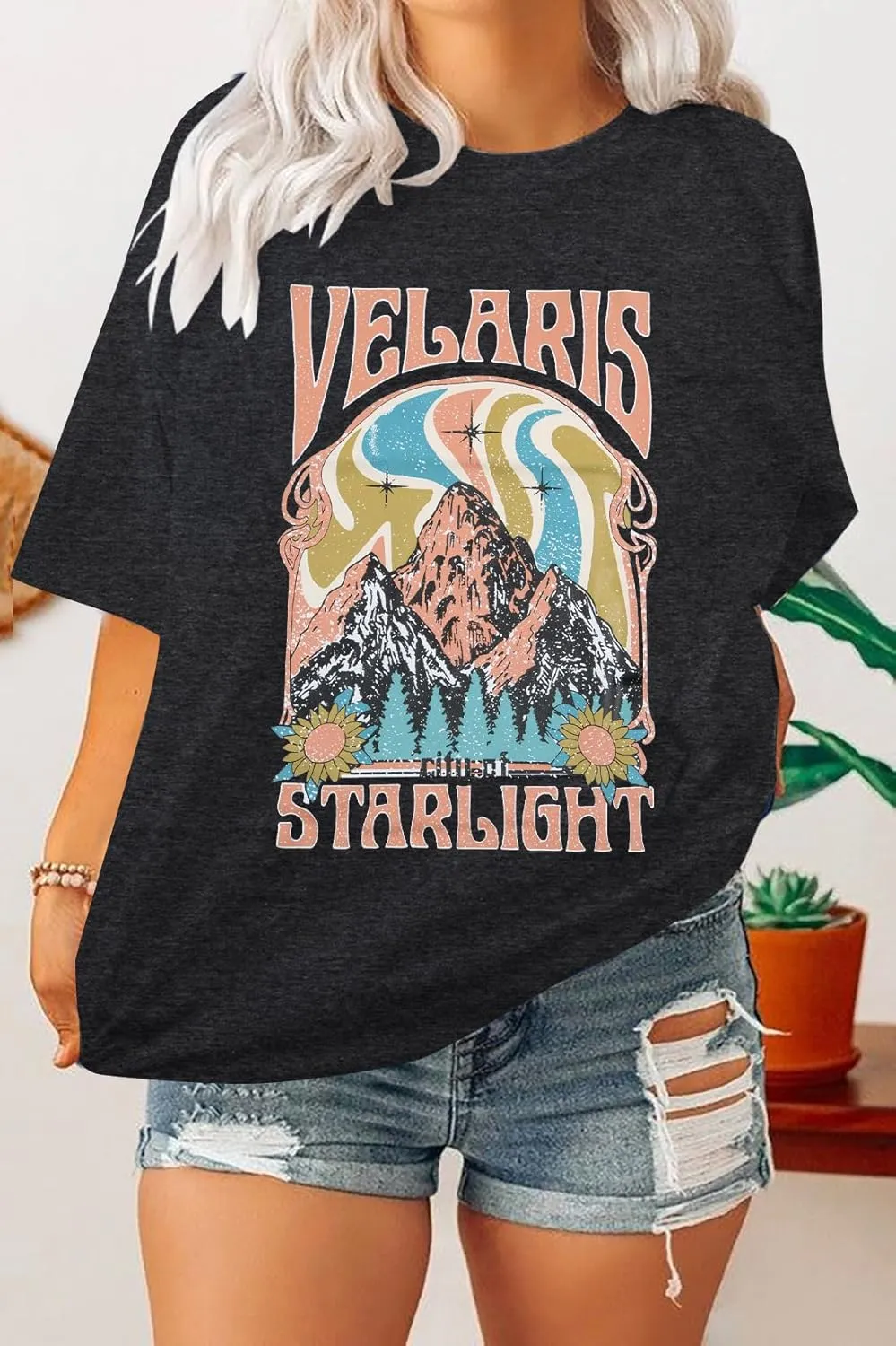 Acotar Velaris Shirts Women Oversized City of Starlight Shirt Book Fan Gift Casual Short Sleeve Tee