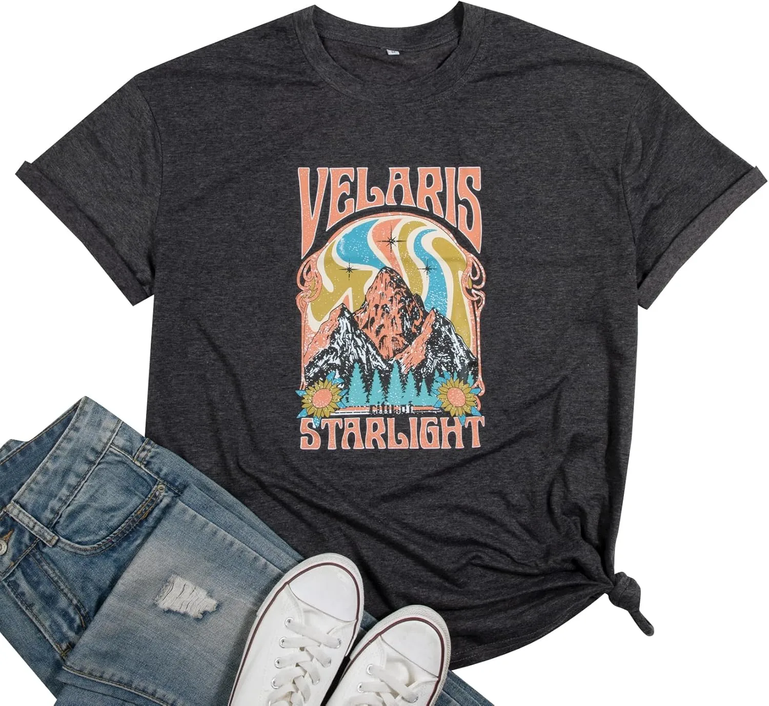 Acotar Velaris Shirts Women Oversized City of Starlight Shirt Book Fan Gift Casual Short Sleeve Tee