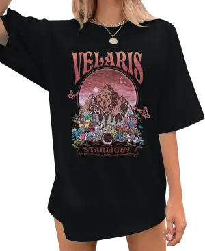 Acotar Velaris Shirts Women Oversized City of Starlight Shirt Book Fan Gift Casual Short Sleeve Tee