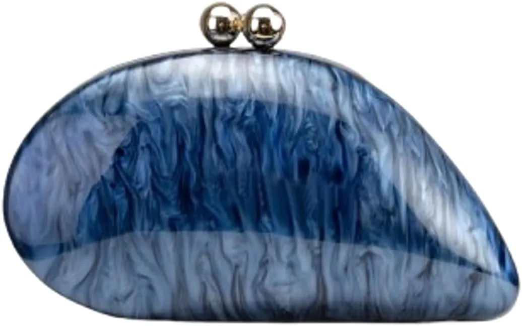 Acrylic Shell Shaped Bag Evening Clutch Purses for Women Trendy Shoulder Crossbody Bags Glitter Marble Purse Handbag 2025