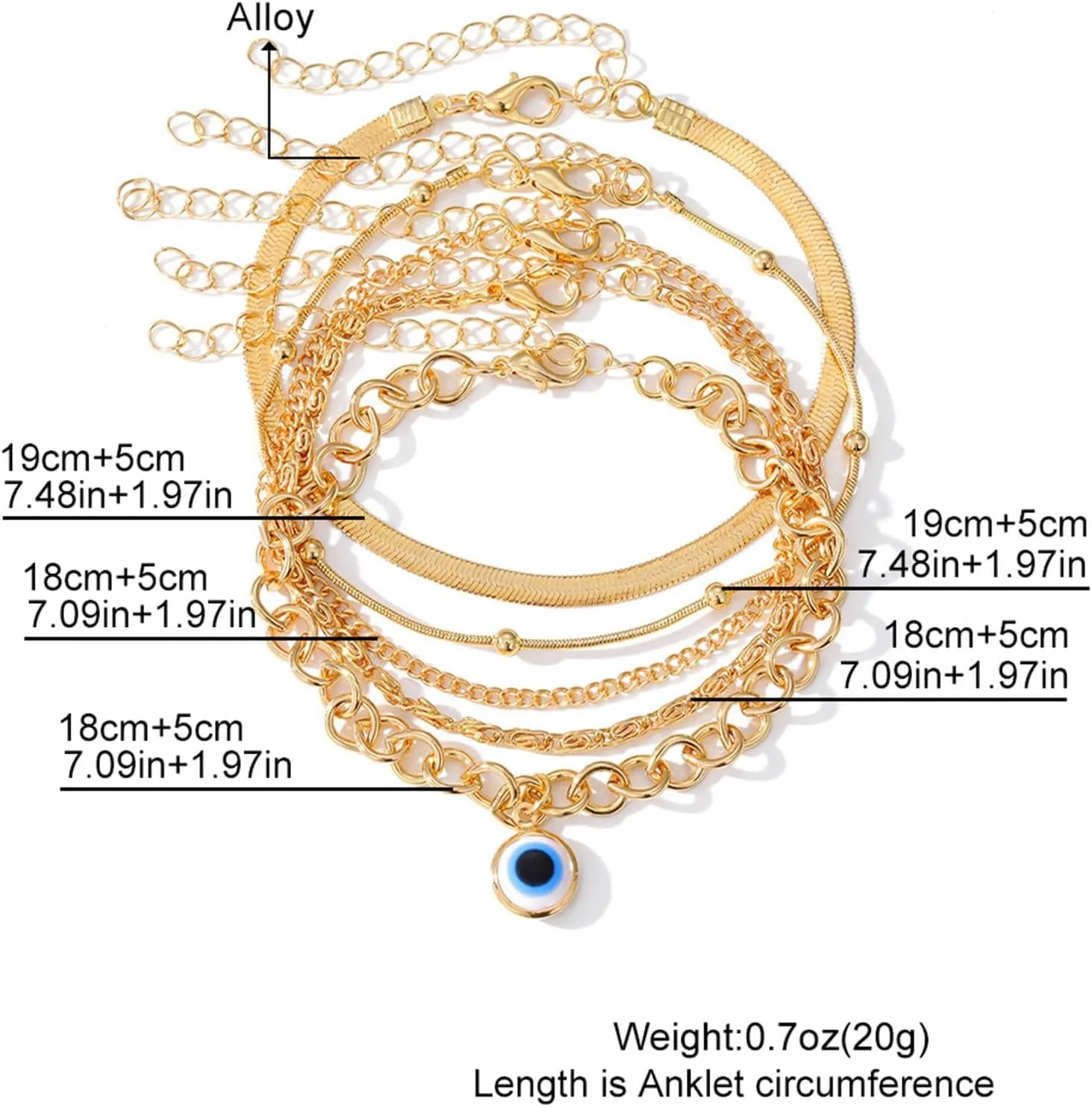 Ankle Bracelets for Women Gold Layered Anklets Summer Beach Anklet for Women Paperclip Cuba Link Chain Ankle Foot Jewelry Gifts
