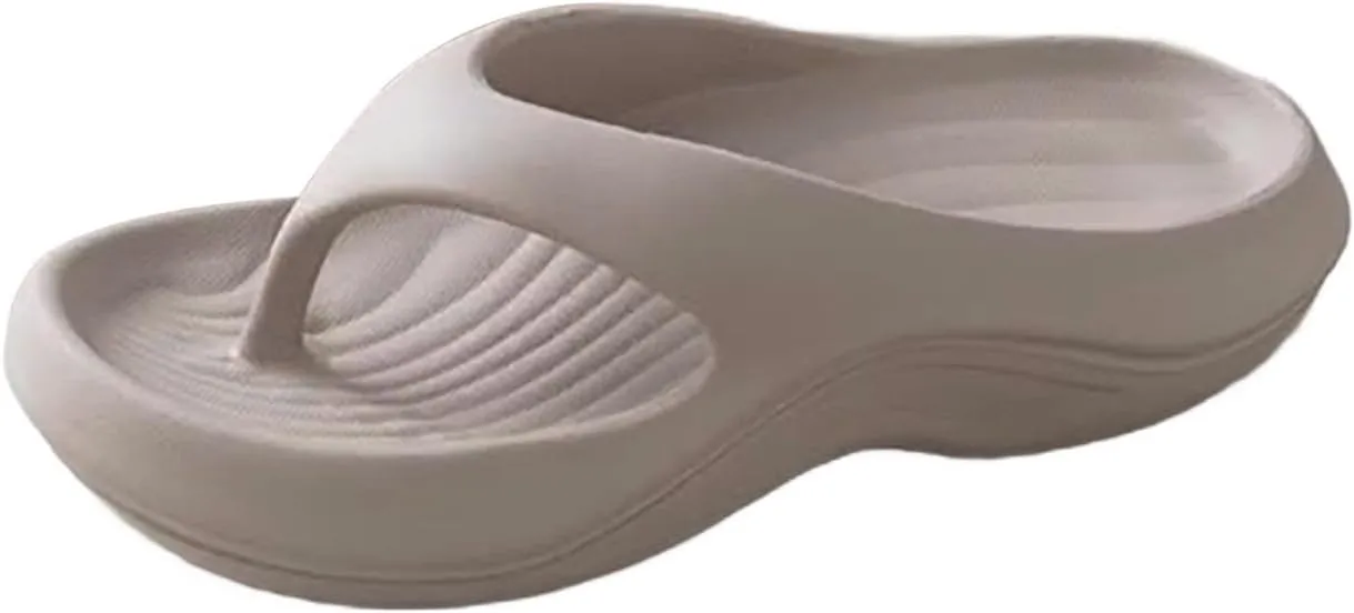 Arch Support Flip Flops for Women Pillow Sliders Plantar Fasciitis Orthopedic Sandals Comfortable Platform Walking Cloud Slides Recovery Flipflops Summer Beach Shoes Non-Slip Bathing Slipper