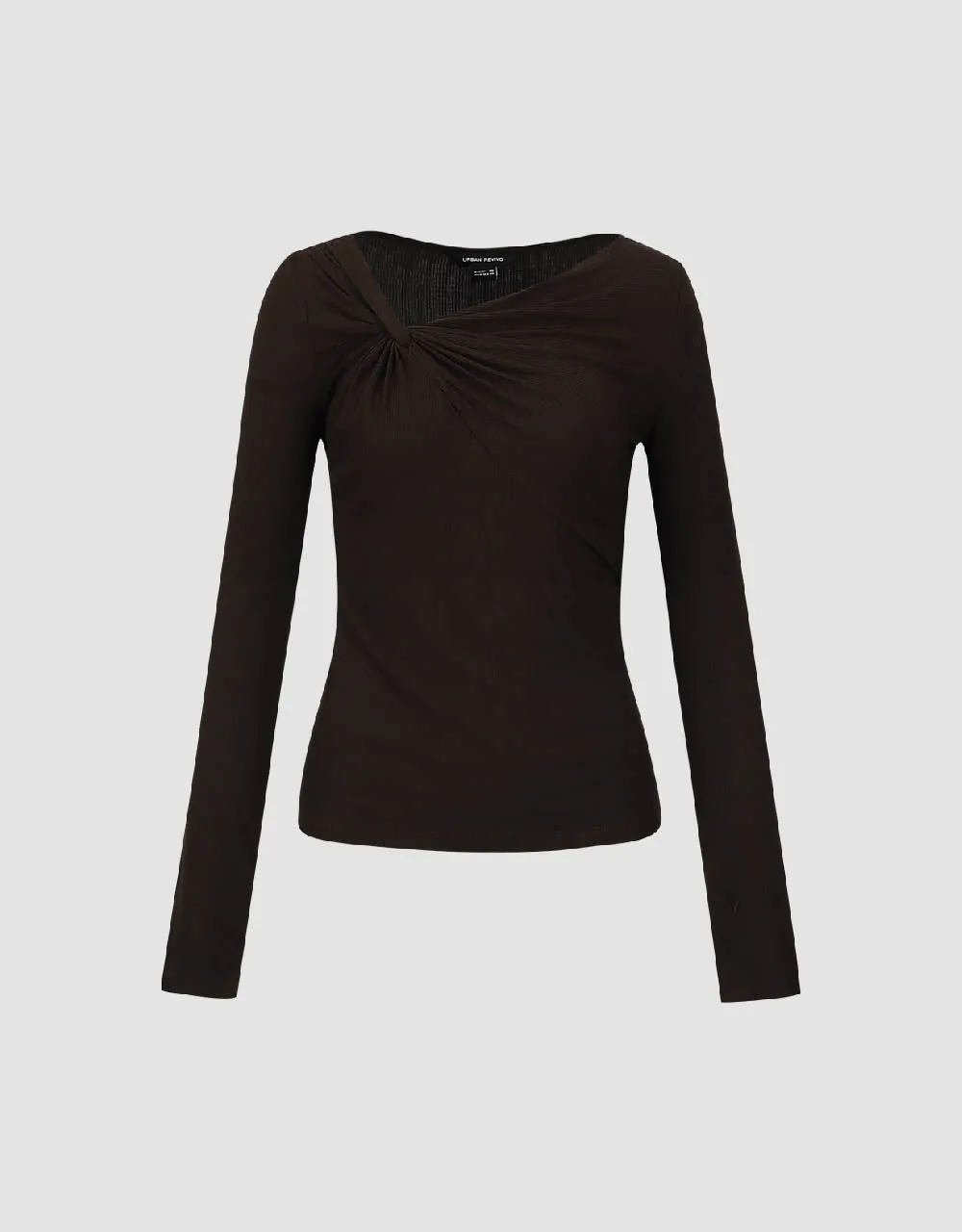 Asymmetric One Shoulder Knitted T-Shirt