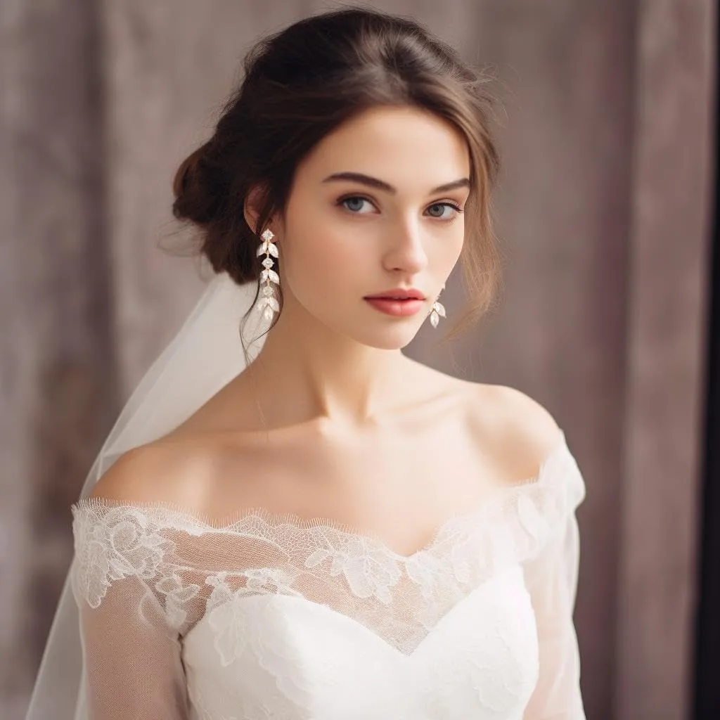 ATIMIGO Elegant Crystal Dangle Wedding Earrings for Brides Sparkly Rhinestone Marquise Drop Dangling Earrings for Women Bridesmaids Prom Formal