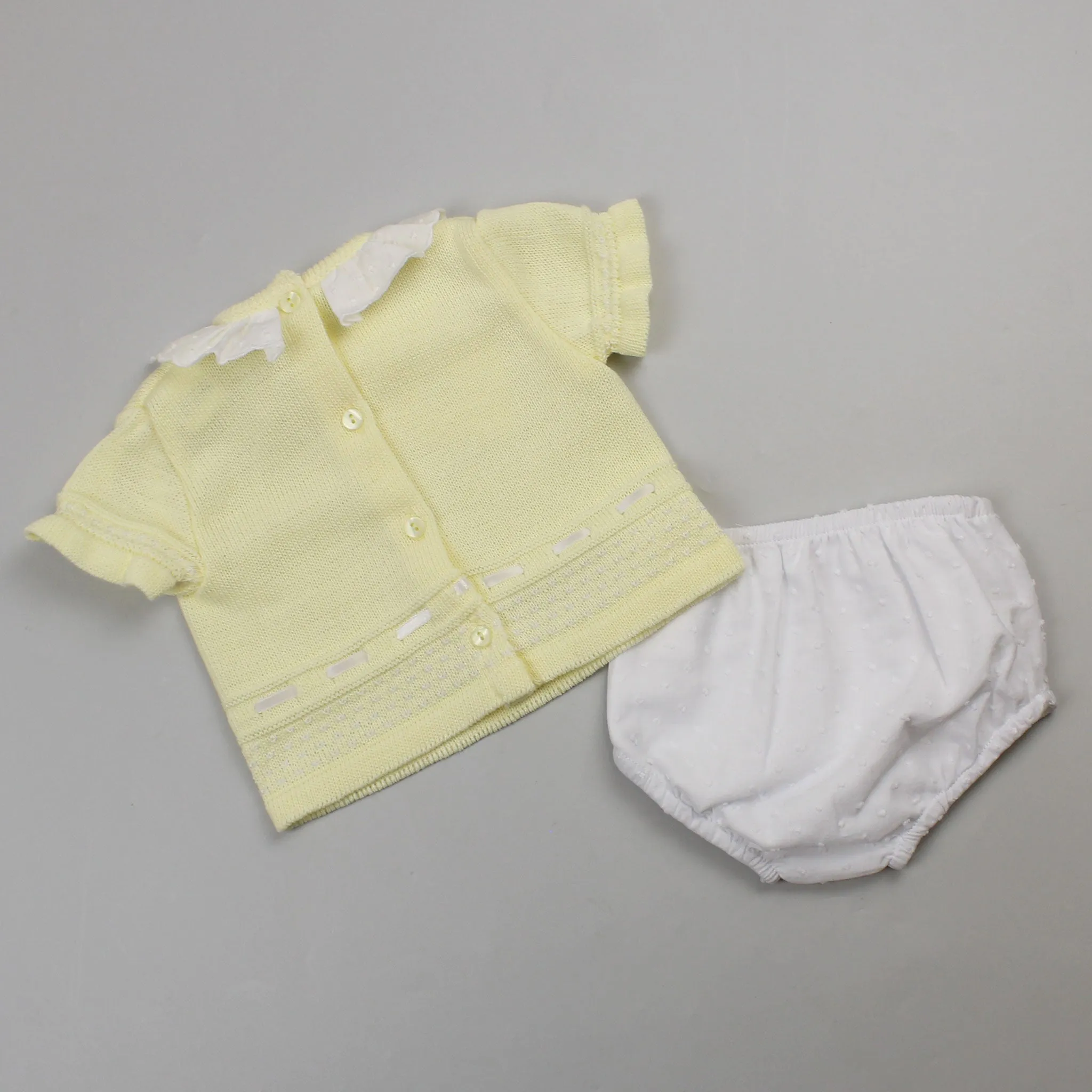 Baby Girl Outfit- Lemon / White - Pex Ella