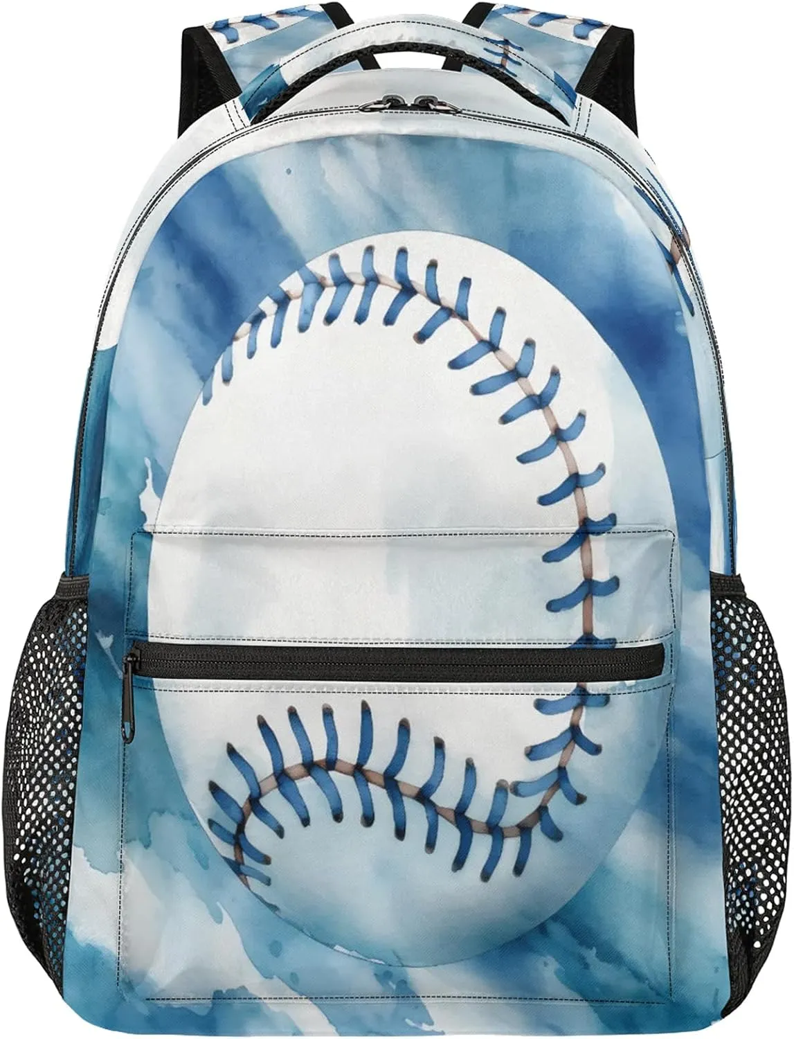 Baseball Casual Backpack 16 Inch Laptop Backpacks Lightweight Waterproof Travel Casual Daypack for Picnic Camping Business