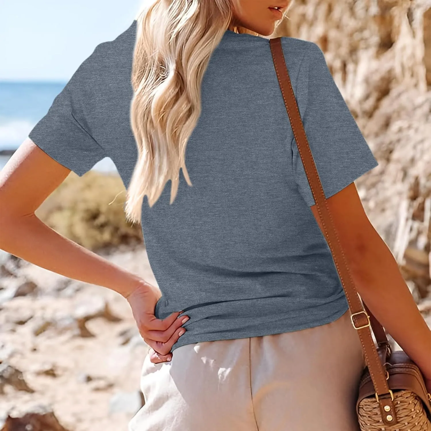 Beach Shirts for Women Hawaiian Graphic Tees Sunshine Summer Vacation Vintage Tshirt Tops