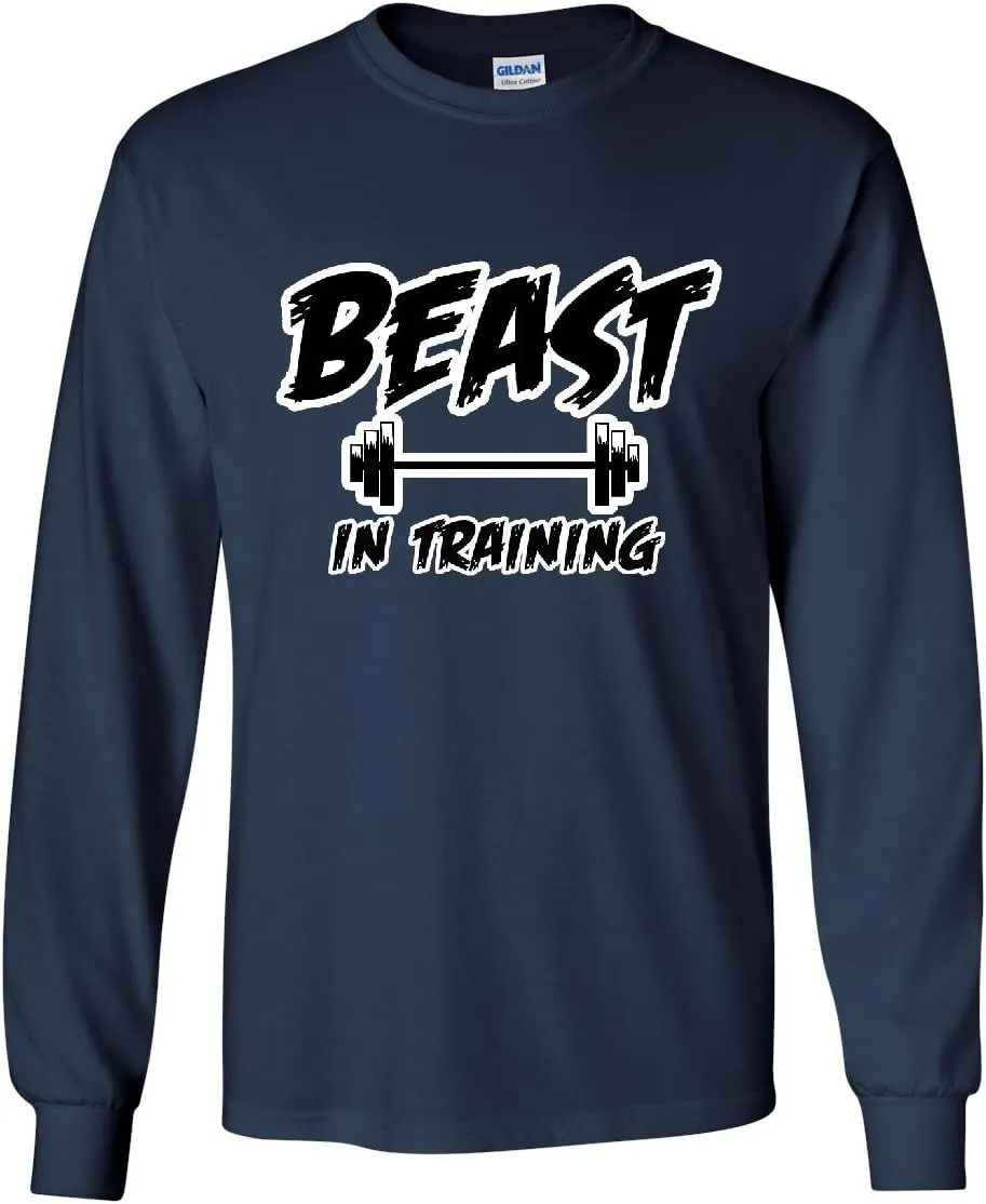 Beast in Training Long Sleeve T-Shirt Funny Gym Workout Fitness