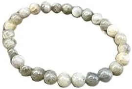 Beauty Labradorite Bracelet Handmade 8mm Labradorite Beaded Gemstone Bracelet Subtle Flash Labradorite Gift Bracelet