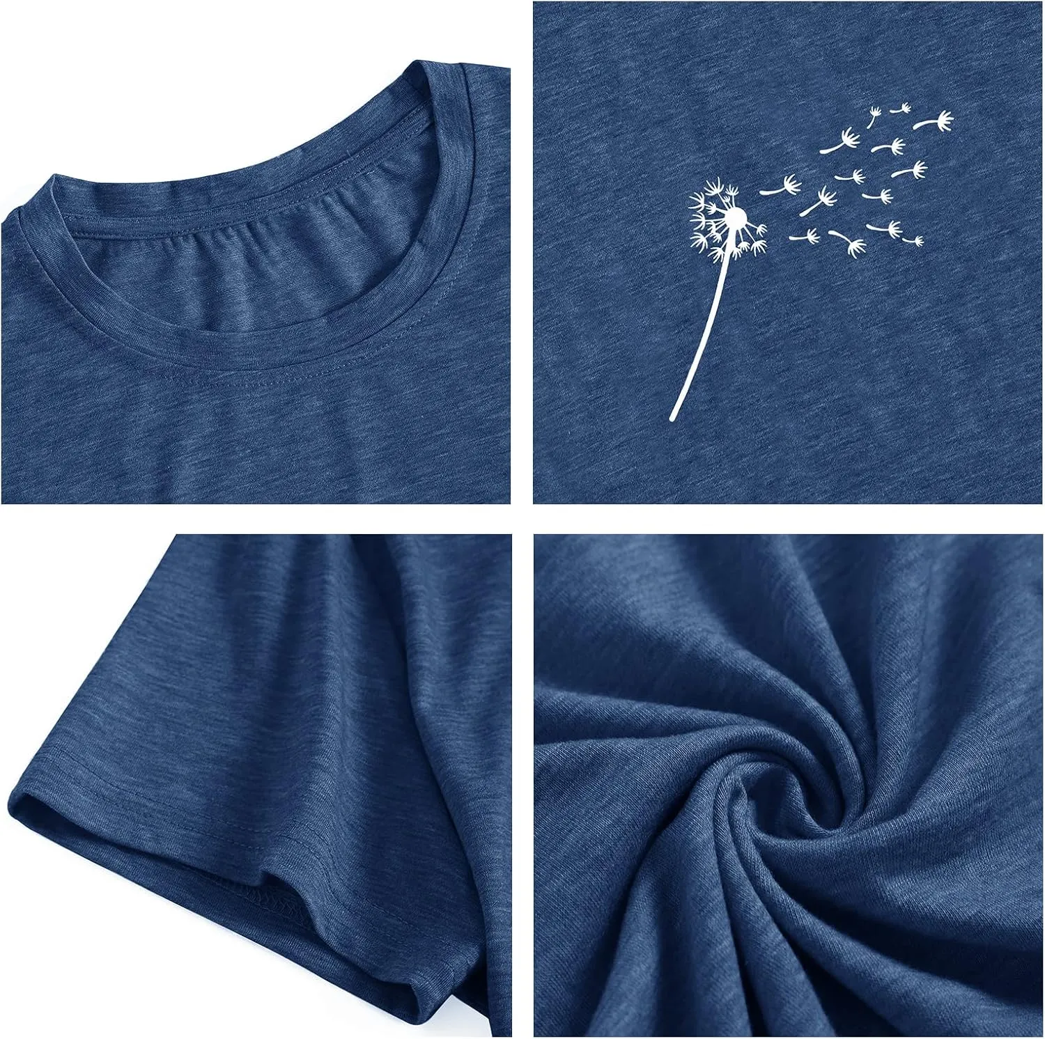Binshre Plus Size Tops for Women Cute Graphic Tees Loose Fit Flower Printing Short Sleeve Crew Neck T Shirts