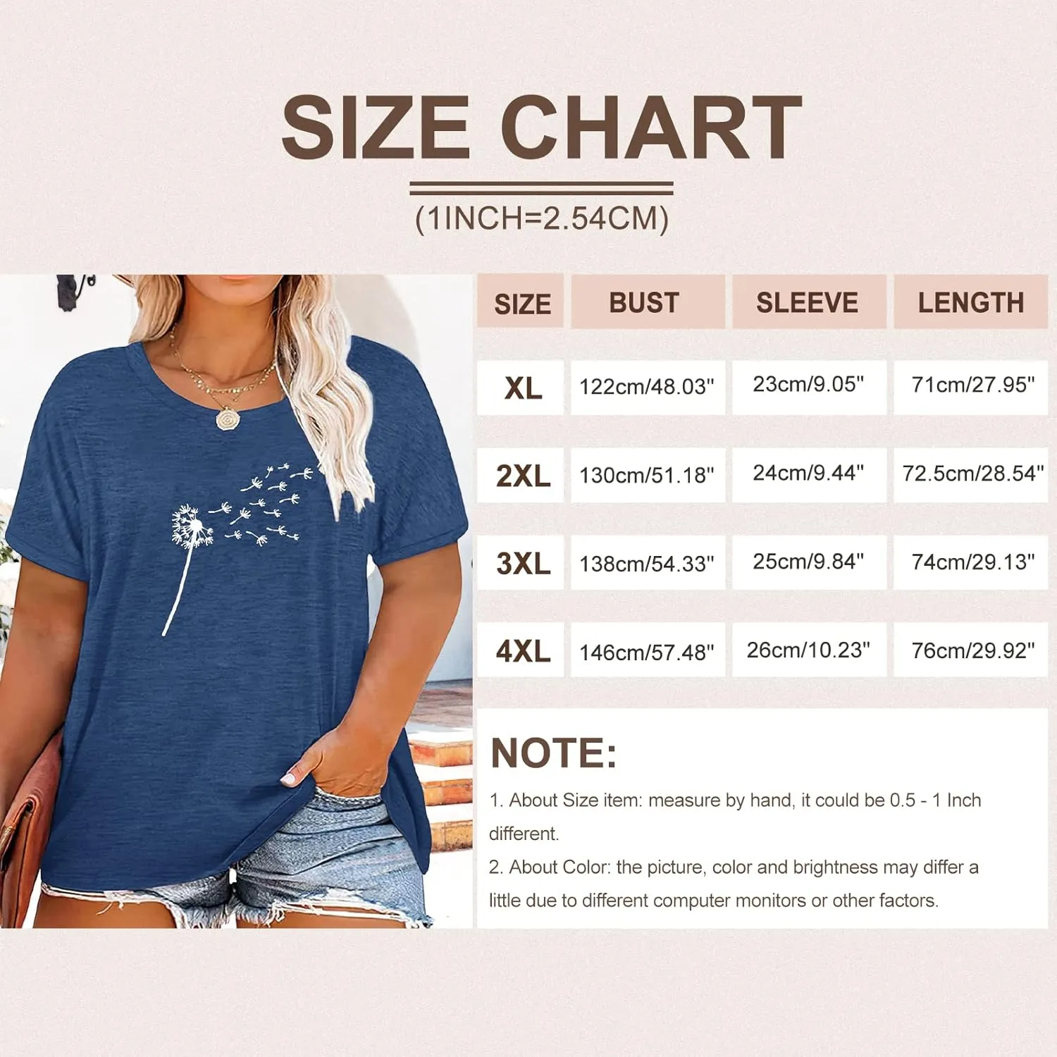 Binshre Plus Size Tops for Women Cute Graphic Tees Loose Fit Flower Printing Short Sleeve Crew Neck T Shirts
