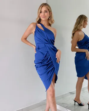 Blue One Shoulder Dress