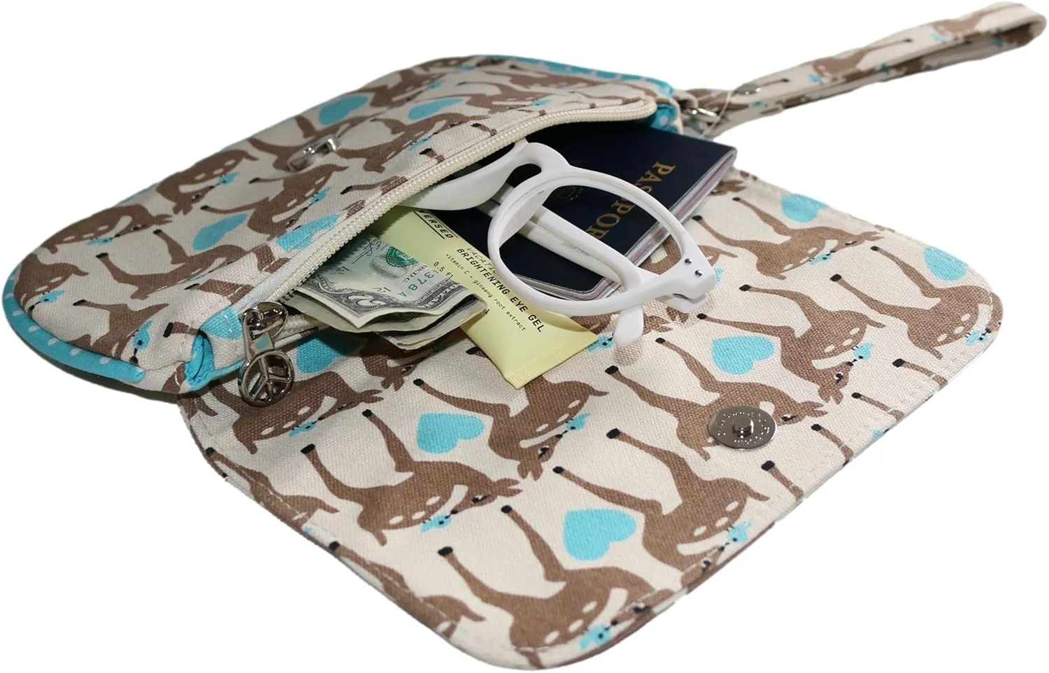 bungalow 360 Vegan Natural Canvas Wristlet