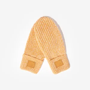 Camel and White Speckled Mittens