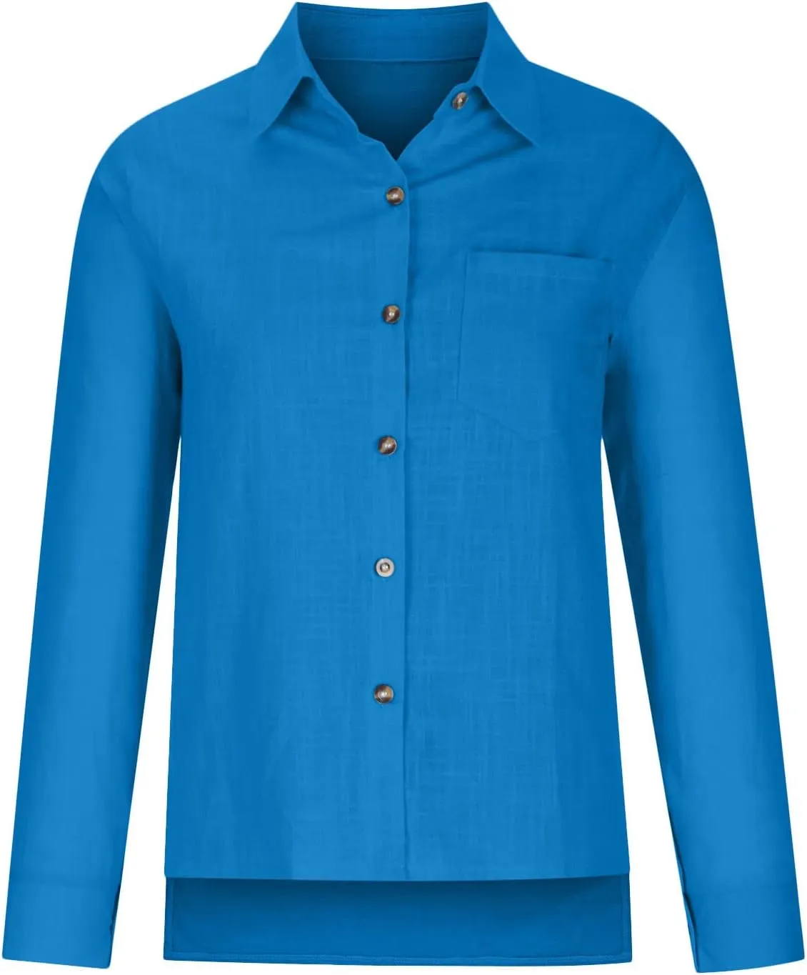 Ceboyel Women Long Sleeve Linen Shirts 2024 Button Down Summer Tops Cotton Gauze Trendy Blouse Dressy Causal Work Clothes