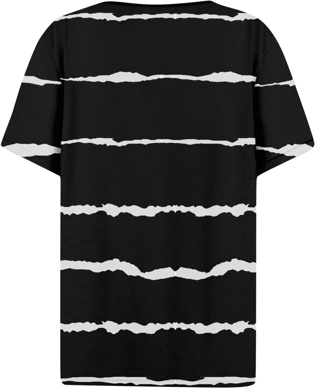 Ceboyel Women Trendy 2024 Summer Tops Striped Sparkly Print Tshirts Shirt Short Sleeve Blouses Tunic Dressy Causal Clothes