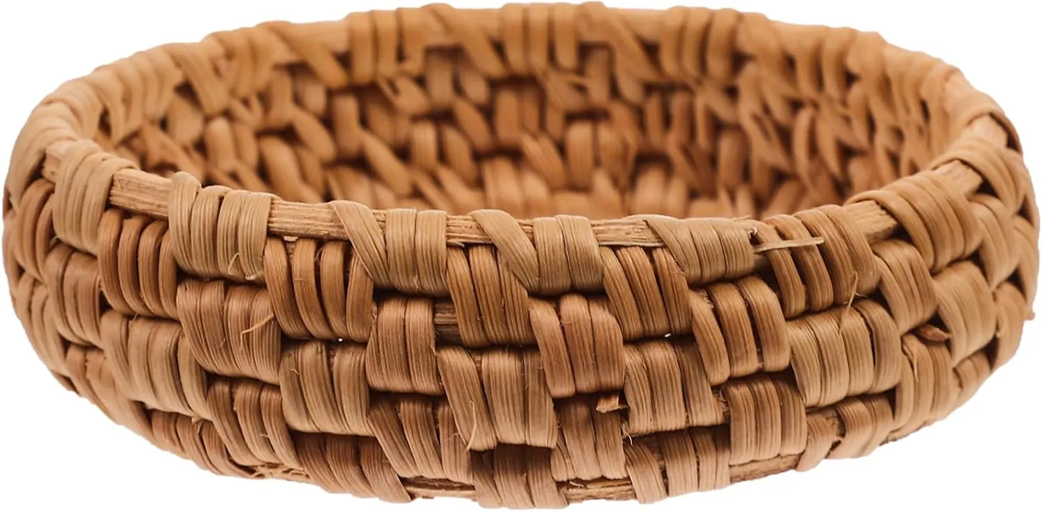 Chunky Rattan Bangle Bracelet for Women Stylish Woven Accessory for Boho Outfits Comfortable Wrist Birthdays and Holidays