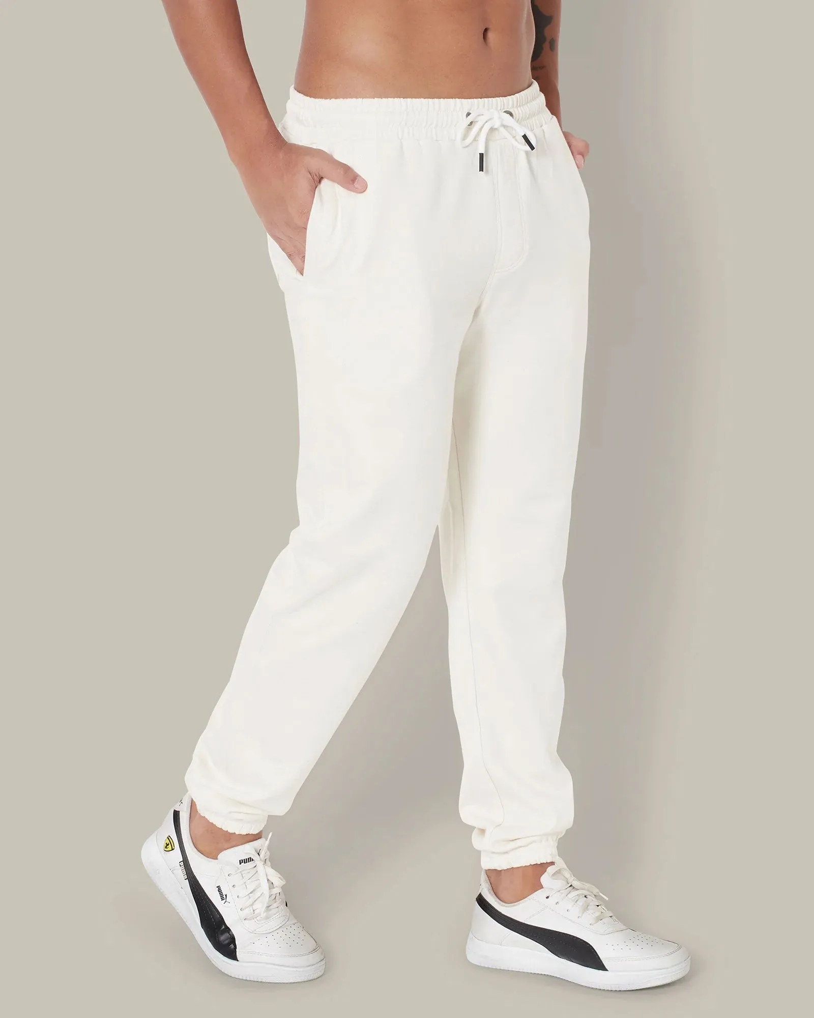 Classic Jogger: Ivory Cream