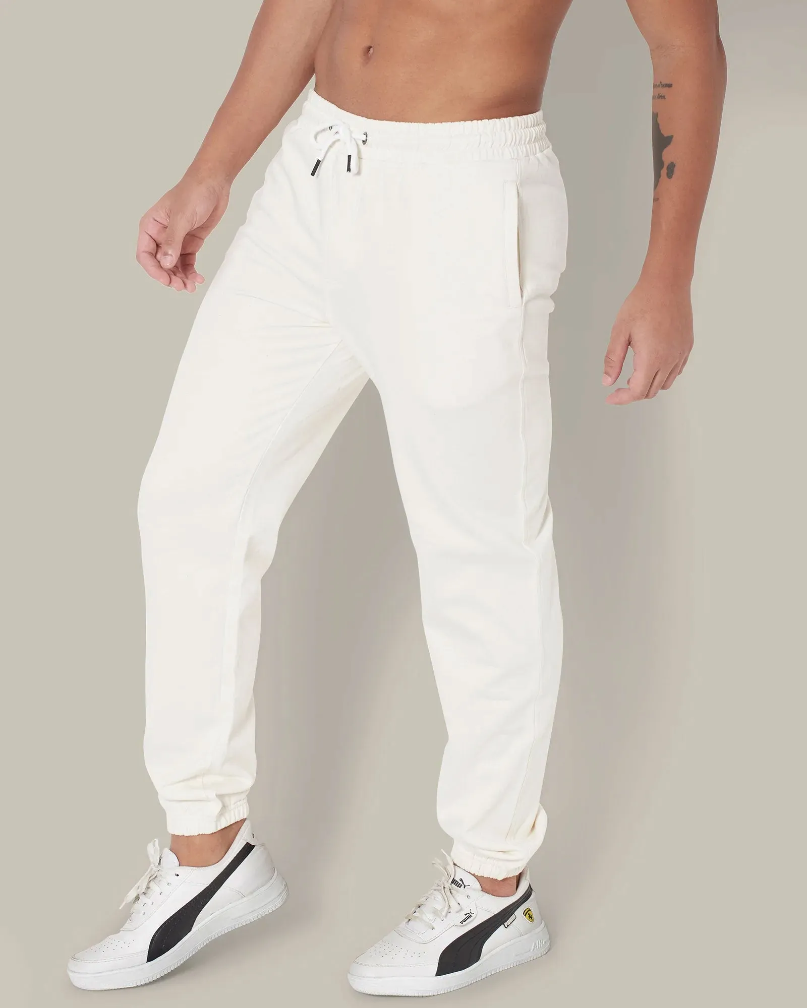 Classic Jogger: Ivory Cream