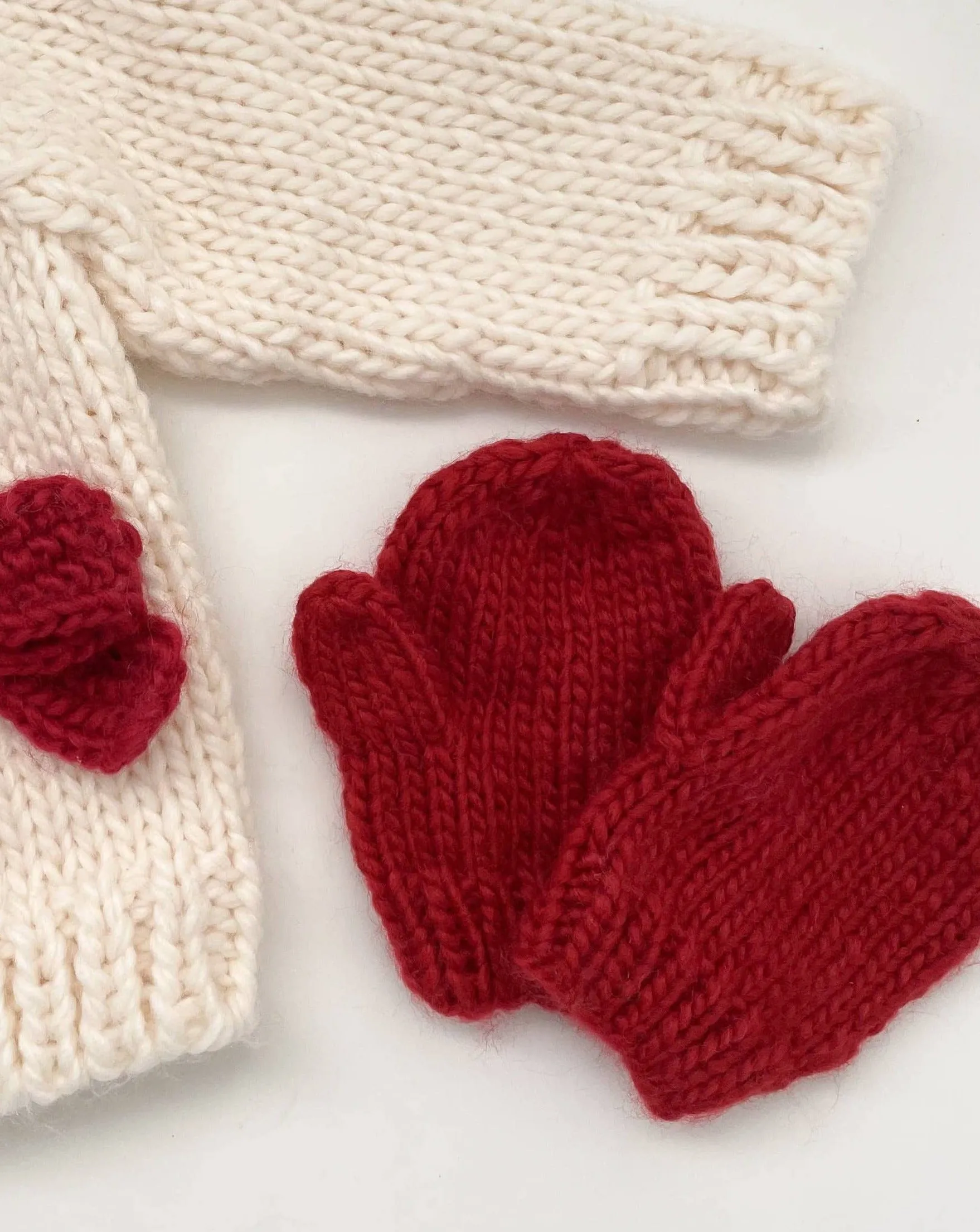 Classic Mittens in Red