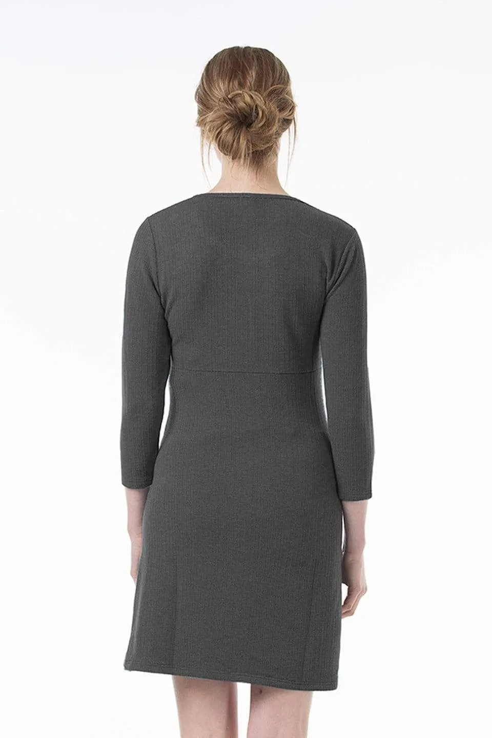 Colby Empire Maternity Dress D.Grey
