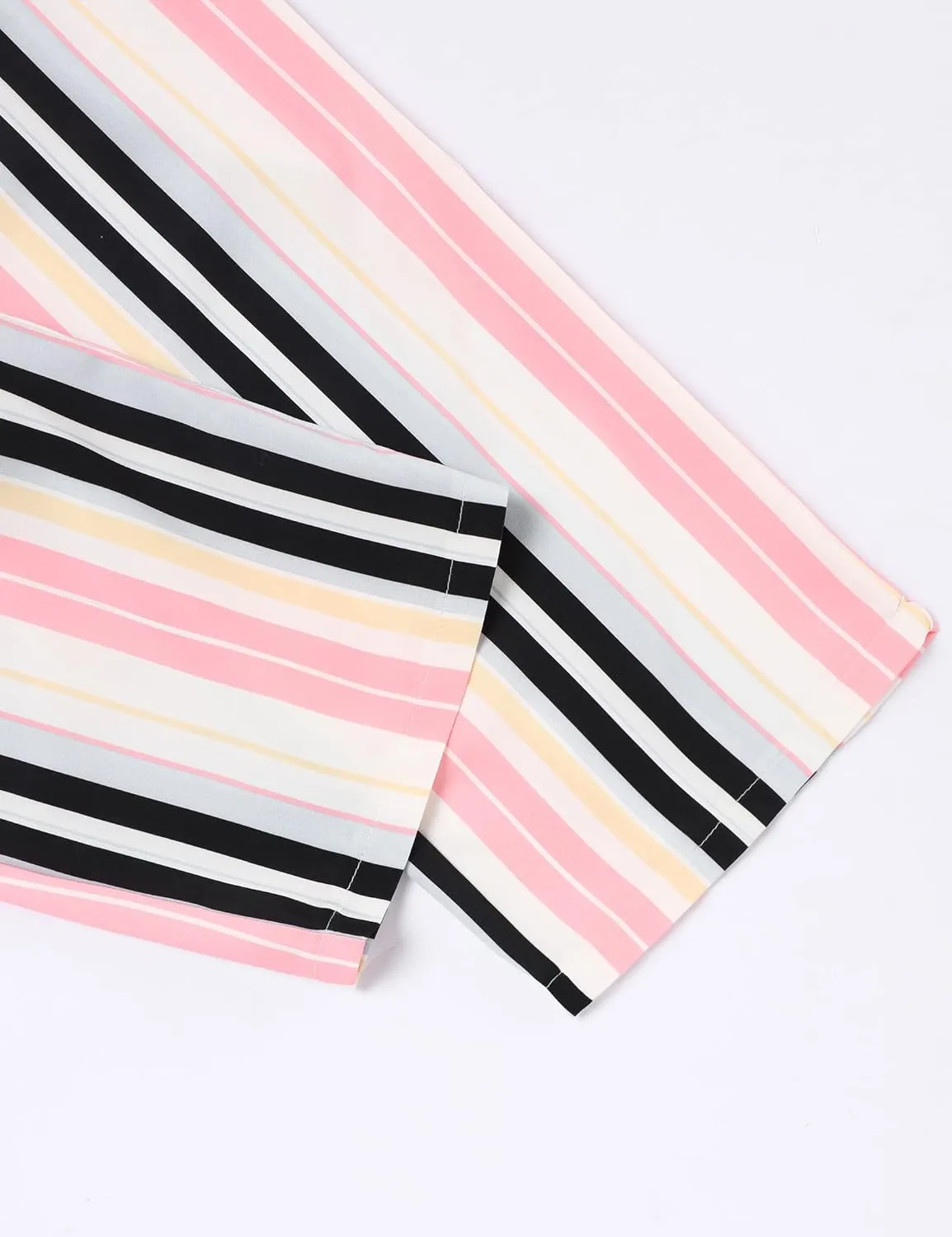 Crazyme Girls Jumpsuit Striped Sleeveless Girl Casual Rompers Suspender Wide Leg Pants with Belt Jumpsuit for Girls 4-13Y