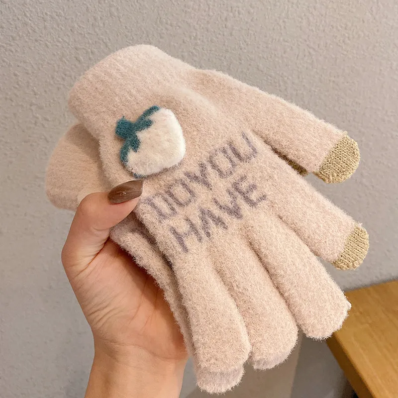 Cute knitted gloves PL51114
