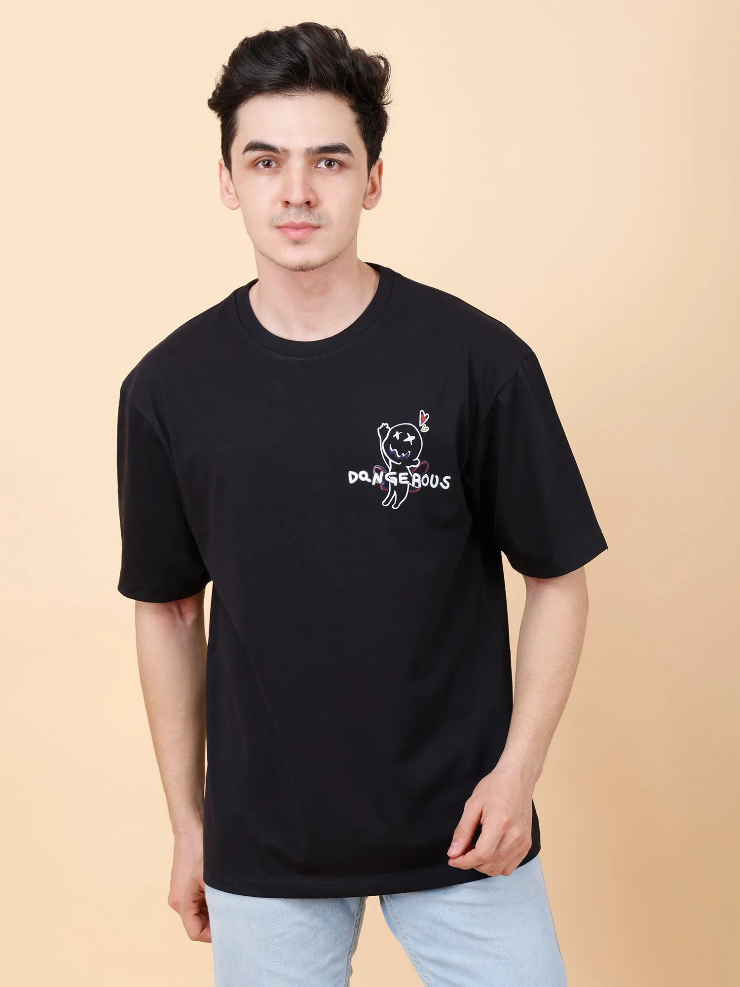 Dangerous People Printed Oversized T-shirt