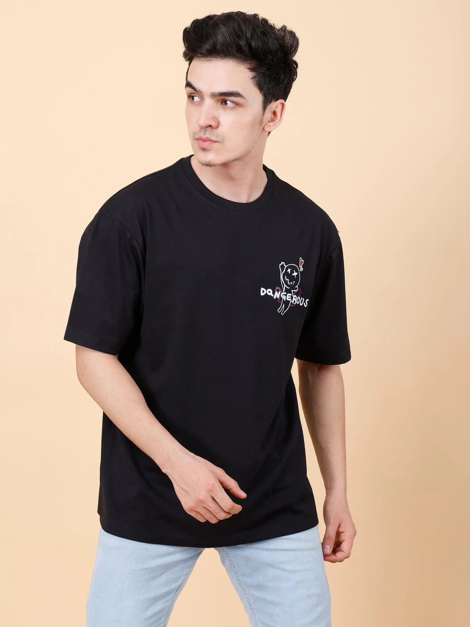 Dangerous People Printed Oversized T-shirt