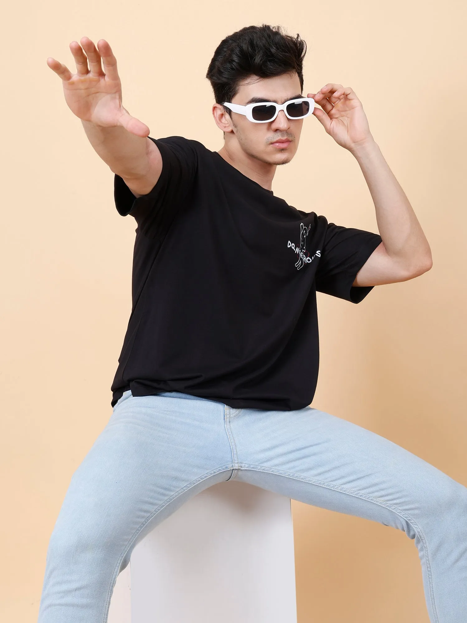 Dangerous People Printed Oversized T-shirt