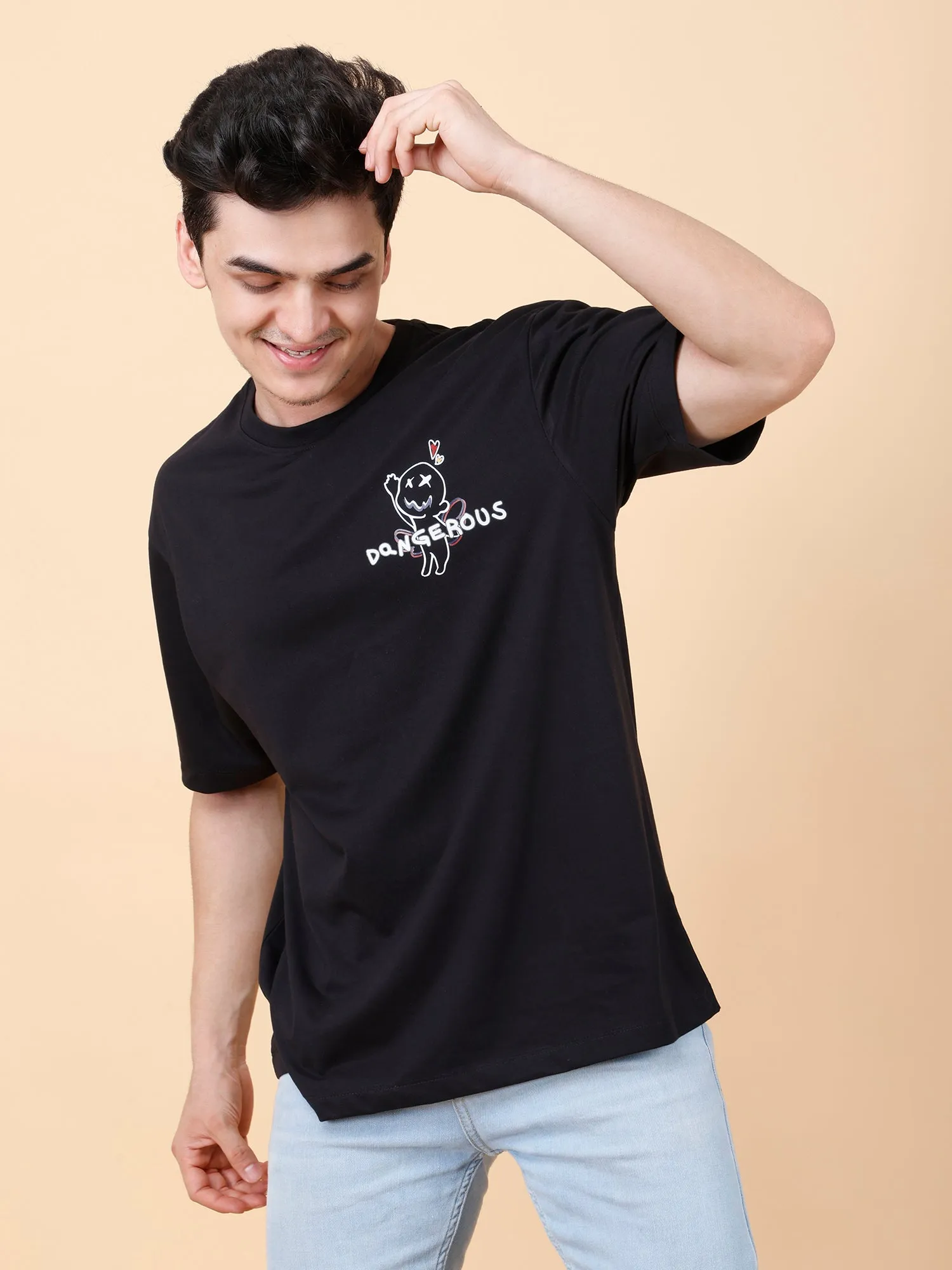 Dangerous People Printed Oversized T-shirt
