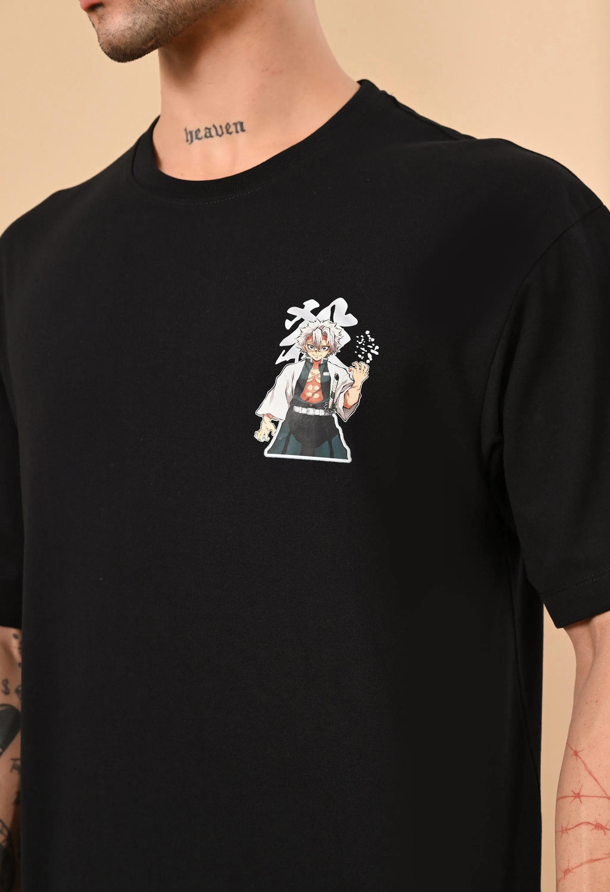 DEMON SLAYER PRINTED OVERSIZED T-SHIRT