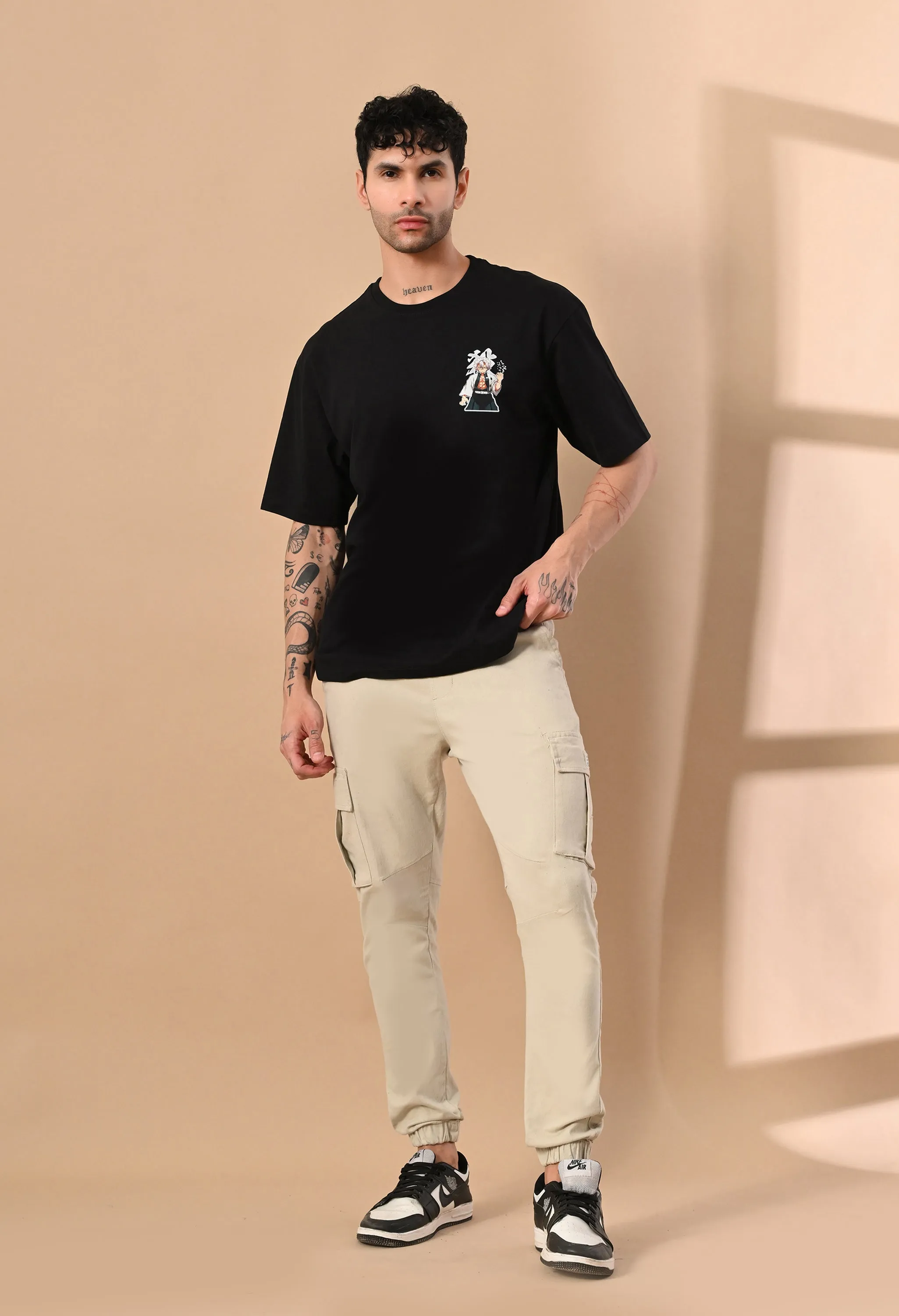 DEMON SLAYER PRINTED OVERSIZED T-SHIRT