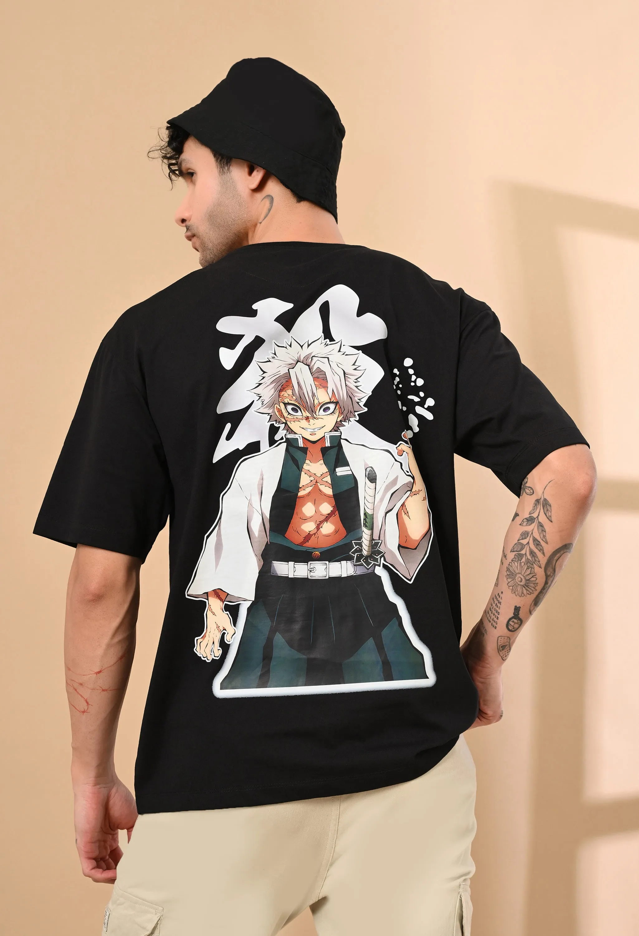 DEMON SLAYER PRINTED OVERSIZED T-SHIRT