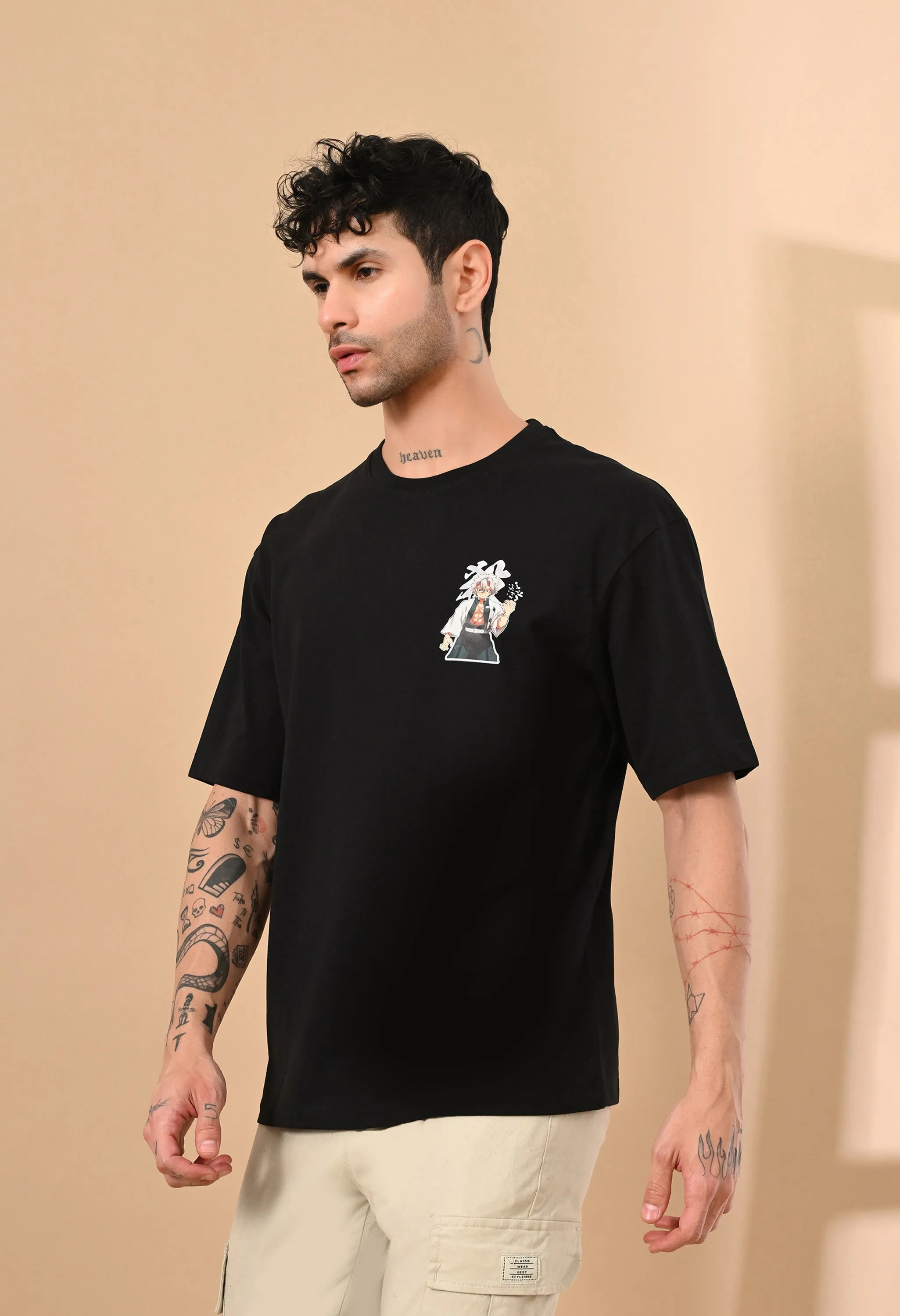 DEMON SLAYER PRINTED OVERSIZED T-SHIRT