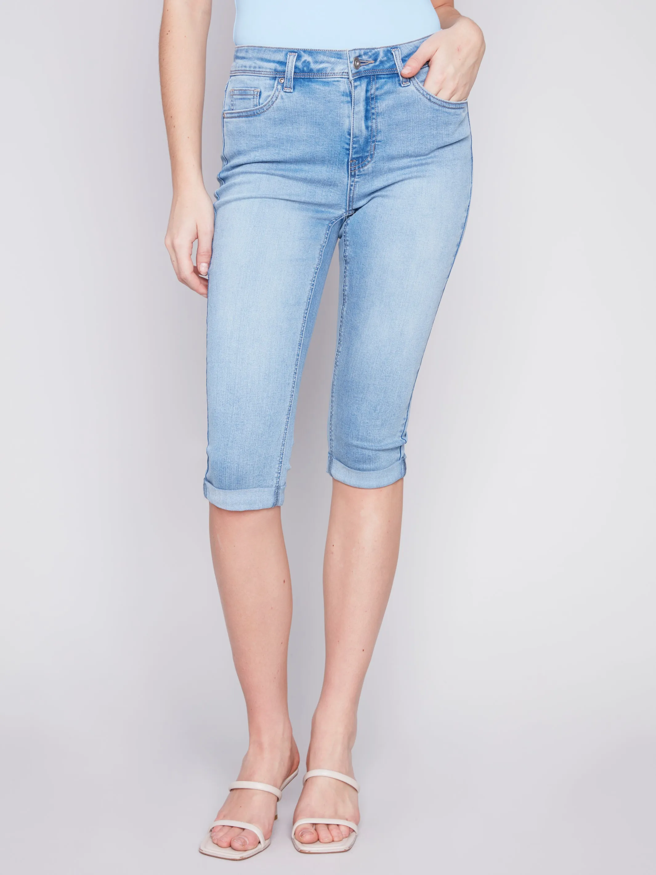 DENIM PEDAL PUSHER